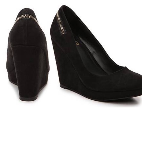 Mix NO. 6 Black Suede Wedges