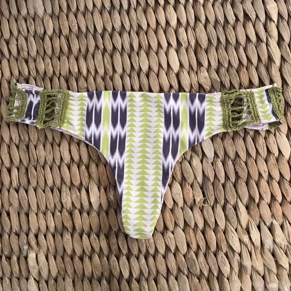 Acacia swimwear crochet bottom size small