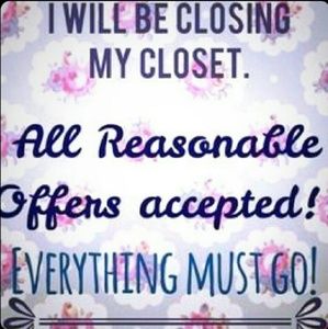 Closing closet at the end of october.