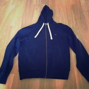 Polo Ralph Lauren navy zip up hoodie
