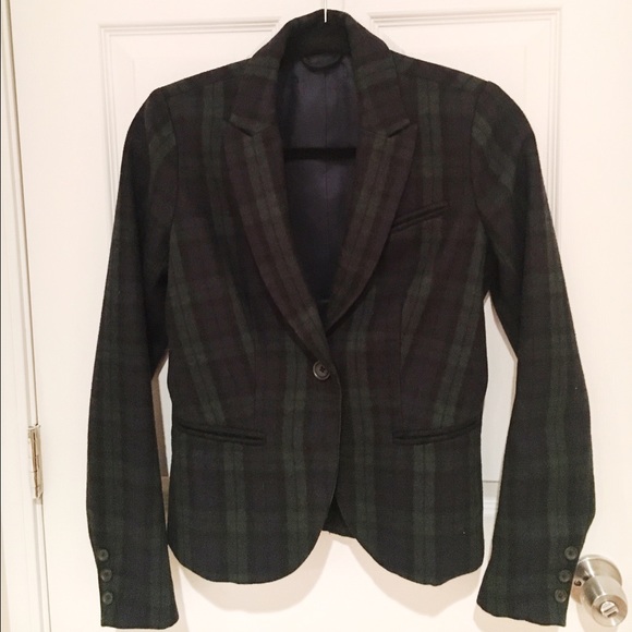 Plaid Wool Blazer