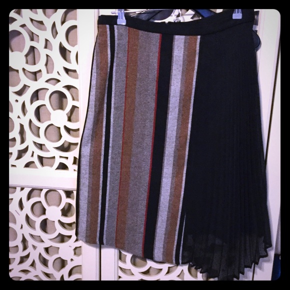 Anthropologie Eva Franco Tweeded Chiffon Skirt 12