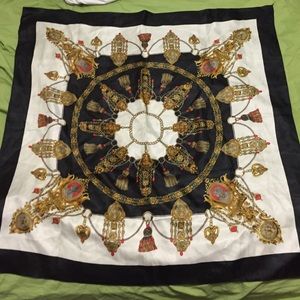 Black and gold square scarf