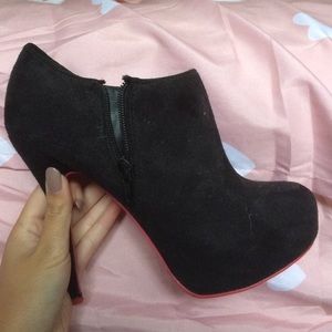 Black platforms/booties