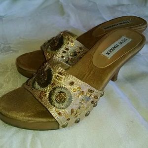 Steve Madden Gold Heel Sandals