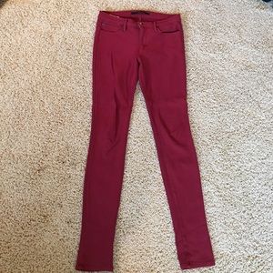 Joe's Jeans burgundy "the Skinny" jeans