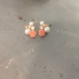 Pearl Rose Earrings