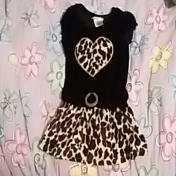 Animal print soft fleece dress