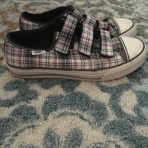 Plaid Velcro Vans sneakers