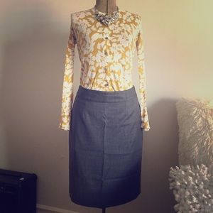 J Crew Super 120's Pencil Skirt