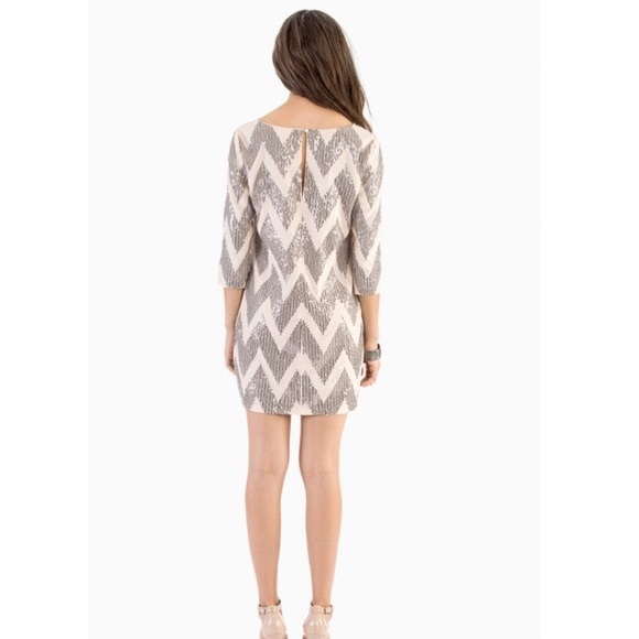 Sequin chevron shift dress - Picture 2 of 4