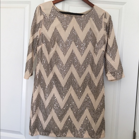 Sequin chevron shift dress - Picture 3 of 4