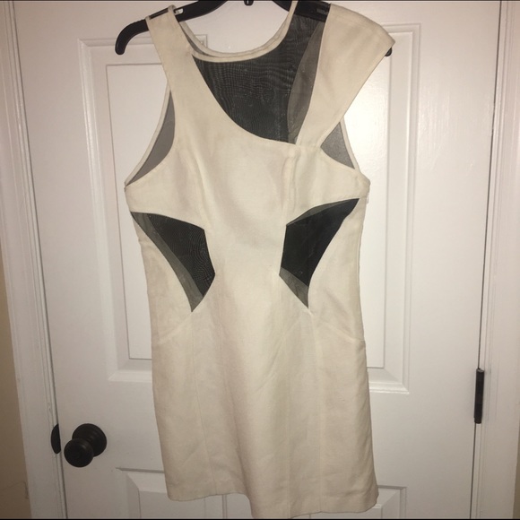 Jill Stuart Cut Out Linen Mini Dress