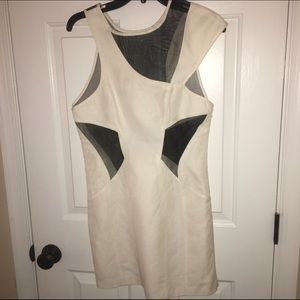 Jill Stuart Cut Out Linen Mini Dress