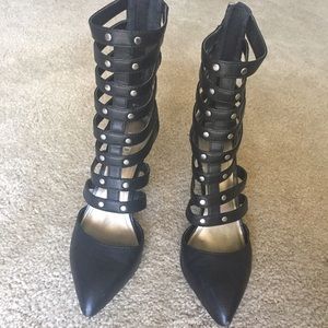 Black Cage Heels