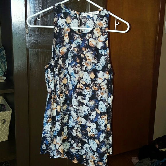 Floral printed tank large