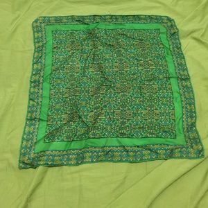 Givenchy green and blue square scarf