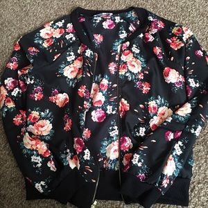 Silky zip up jacket