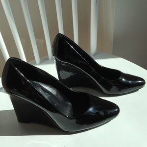 Ralph Lauren Patent Leather Wedge Heels