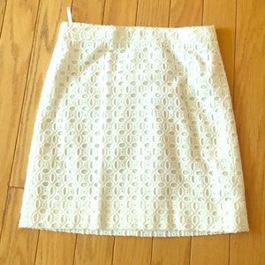 J. Crew eyelet skirt, white