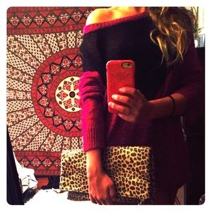Forever 21 cheetah print clutch