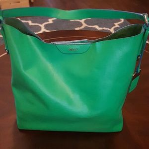 Green Leather Ralph Lauren Tote