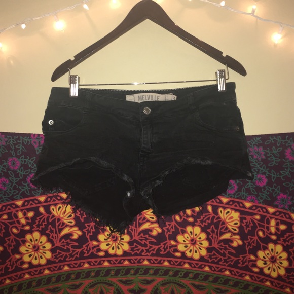 Black jean shorts from brandy Melville