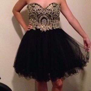 Black and Gold Formal Dress