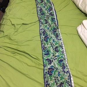 Oscar de la Renta long silk scarf