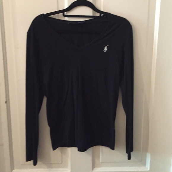 Ralph Lauren Black check top size medium