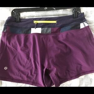 Lululemon Run times shorts size 8 purple
