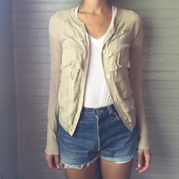 Jcrew silk/linen cardigan, sz xs