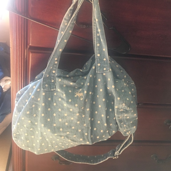 Polka dot duffle bag