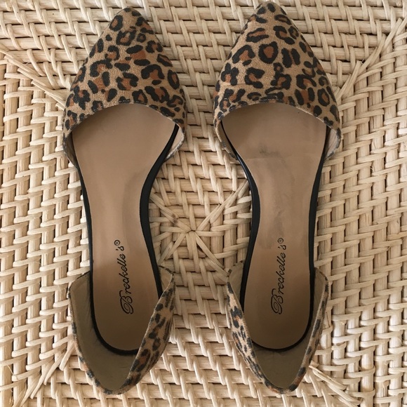 Leopard Print Suede Flats