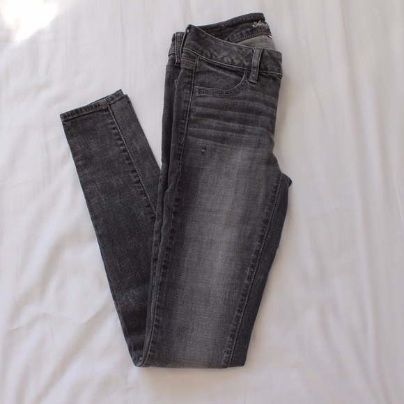 Low Rise Gray Denim Jeans