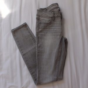 Low Rise Light Gray Denim Jeans