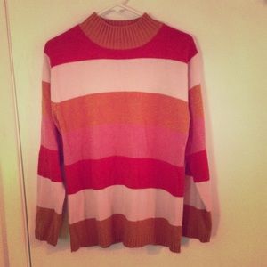 Vintage pink&red striped pretty-ugly sweater Vintage pink&red striped pretty-ugly sweater
