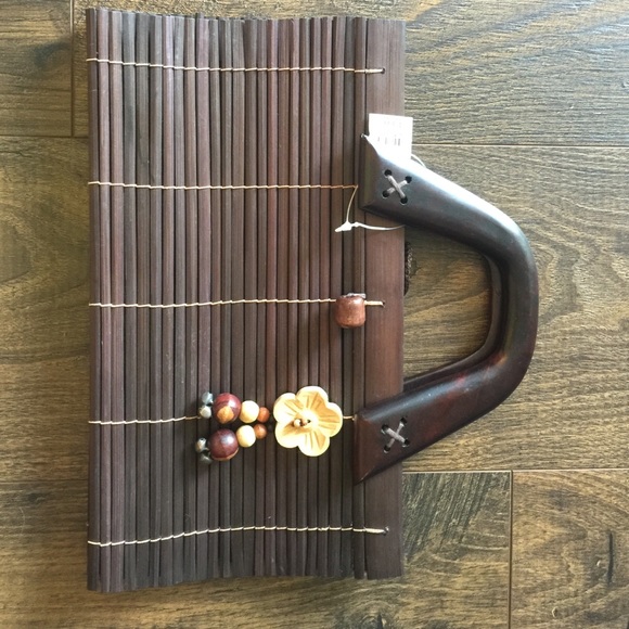 World market wood purse