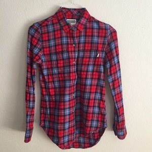 Vans plaid flannel button up shirt