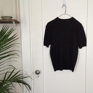Vintage (90s) Black Silver Speckled Mock Neck