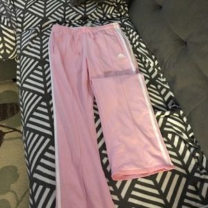 Light pink mesh adidas track pants size small