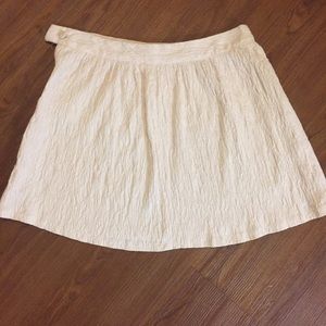 White flare skirt