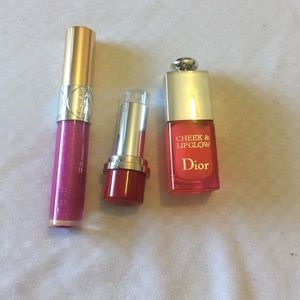 Lip Bundle, Guerlain, YSL, Dior.