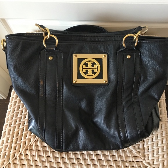 Black Purse with Gold Accents