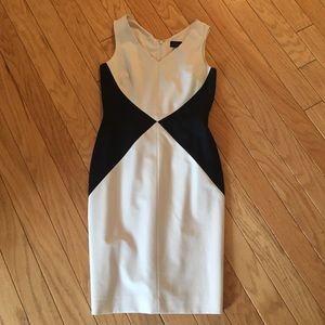 Banana Republic shift dress, black and white