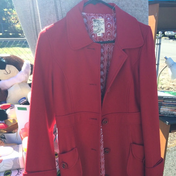 Women's Tulle red wool blended jacket