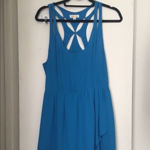 Blue cut out Silence + Noise dress