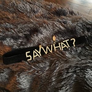 Zara Black Velvet "Say What?" Chocker