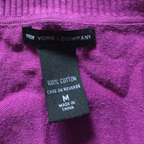 New York & Co. Argyle. Magenta/purple. GUC. M. - Picture 2 of 3