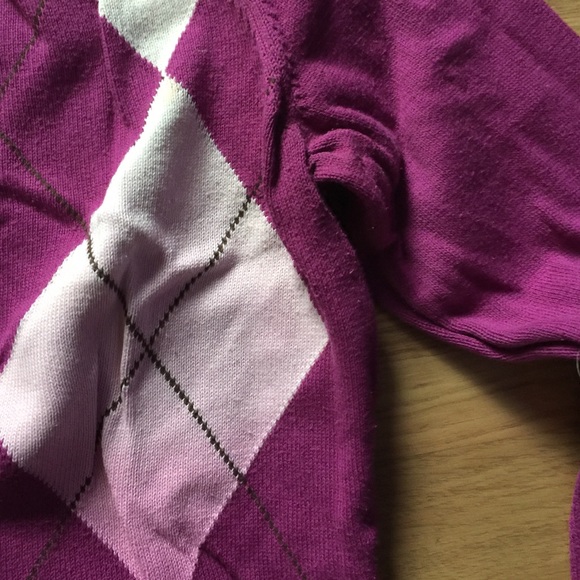 New York & Co. Argyle. Magenta/purple. GUC. M. - Picture 3 of 3